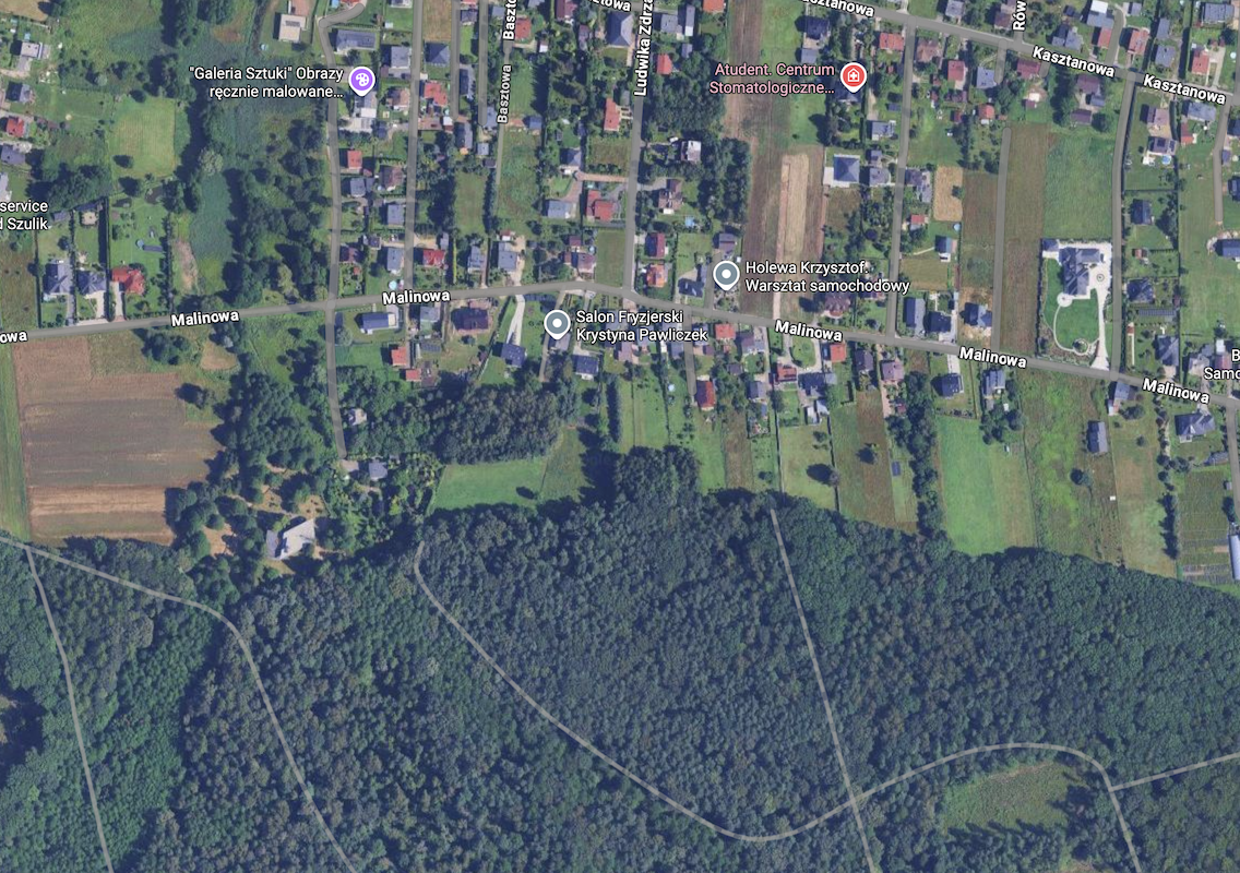 Zdjęcie satelitarne obszary uderzenia